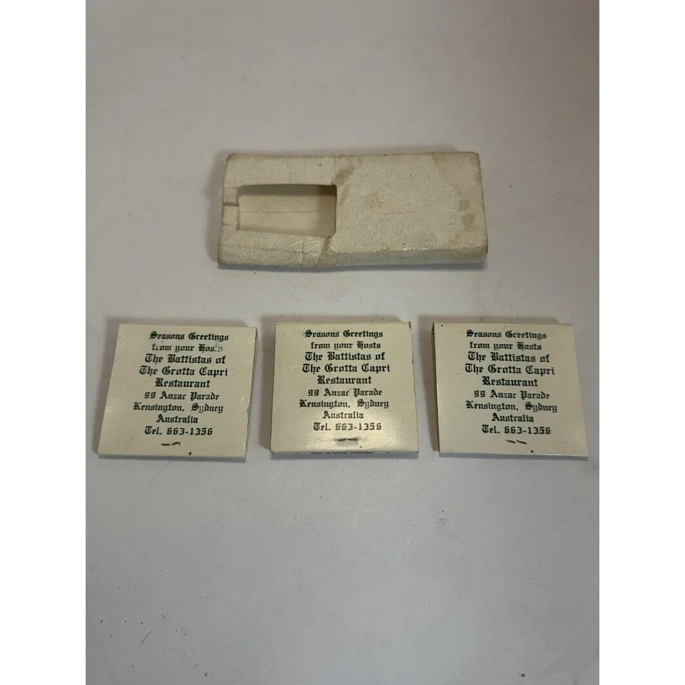 Vintage Restaurant Matchbooks Grotta Capri Sydney Australia Lot w/ Case
